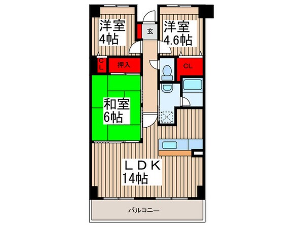 ヴィバーチェ武里の物件間取画像